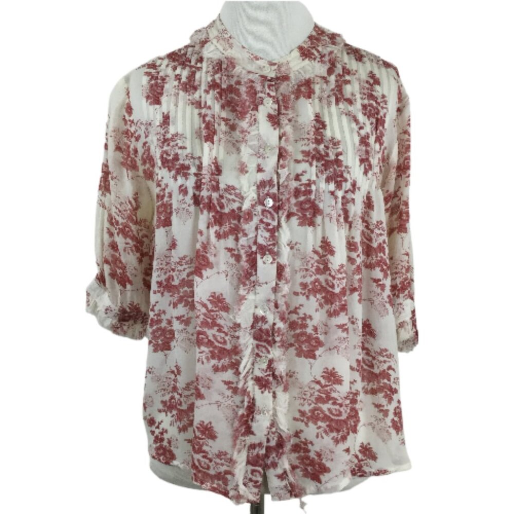 Anthropologie One Fine Day Button Up Blouse xs
